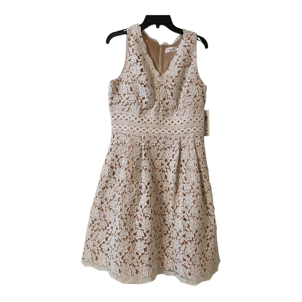 Eliza J white eyelet dress size 12